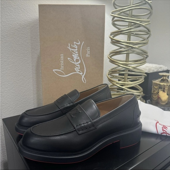 Christian Louboutin Urbino Moc Loafer Calf Leather Black 42